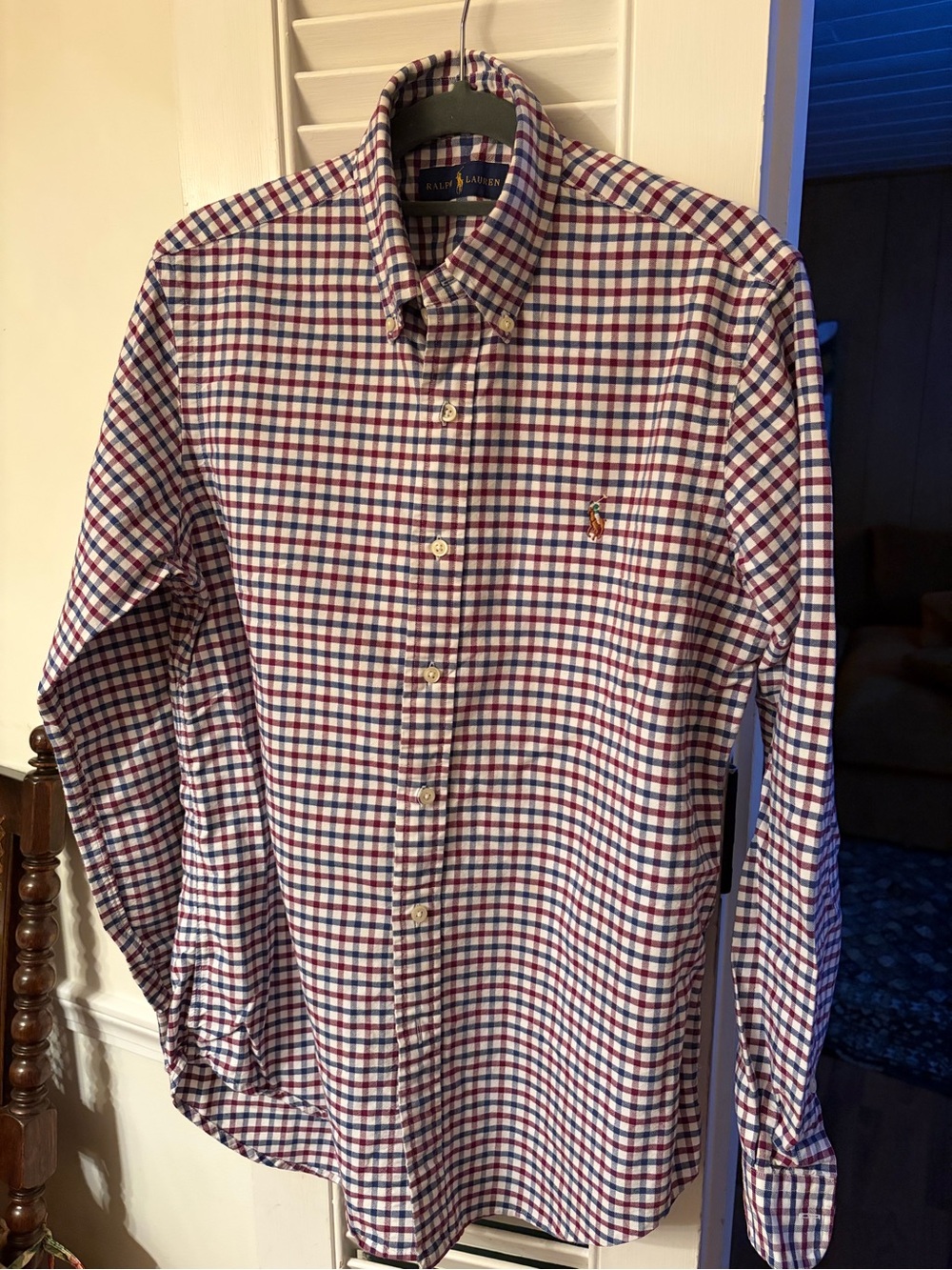 Ralph Lauren men’s check pattern shirt EUC!